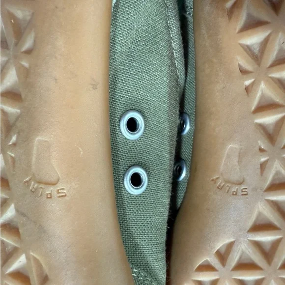 Kids Olive Green Canvas Sneakers - Comfort Casual Shoe - Picture 7 of 12